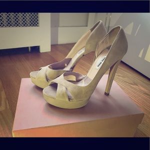SALE! Miu miu suede platform heels